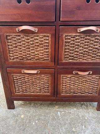 Mobile in legno con 4 cassetti e cestini