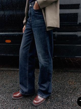 Pantalón Zara Azul Talla