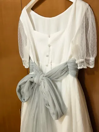 Vestido de Comunión Blanco con Flores