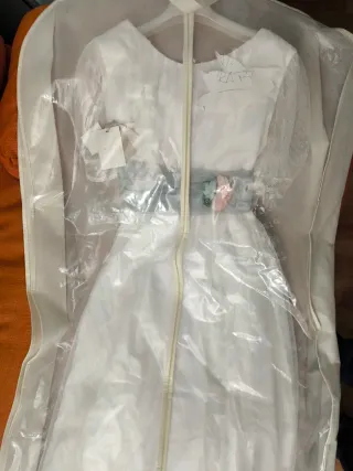 Vestido de Comunión Blanco con Flores