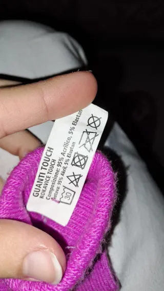 Guanti touch invernali rosa