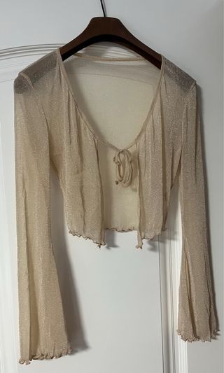 Rebeca dorada brillante transparente. Talla xs y s