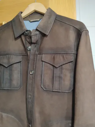 Cazadora Piel Massimo Dutti Marrón