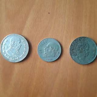 Monedas Mexicanas 1961, 1970, 1972