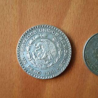 Monedas Mexicanas 1961, 1970, 1972