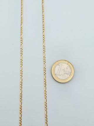 Cadena de Oro 18K Cartier 3x1 Fígaro, 3,65gr, 65cm