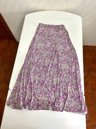 Falda larga estampada talla única