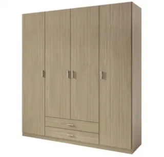 Armario de madera beige y marrón