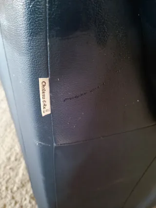 Divano 2 posti in pelle blu Chateau Daux