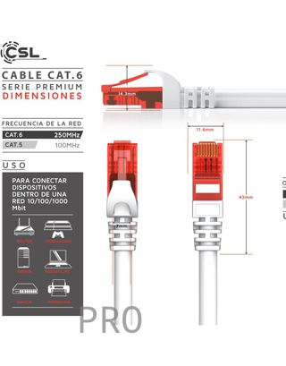 15m Cable de Red Gigabit Ethernet