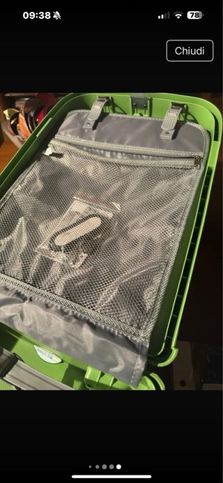 Piccolo trolley da cabina verde