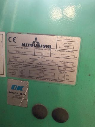 Carretilla elevadora Mitsubishi FB16N 2011