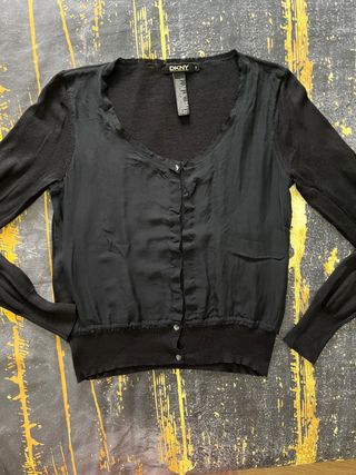 Chaqueta DKNY Seda Negra Talla S