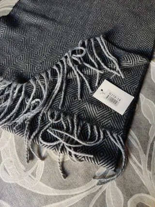 Bufanda caballero tonos grises