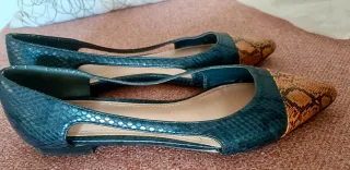 Bailarinas Parfois Talla 40 Azul y Amarillo