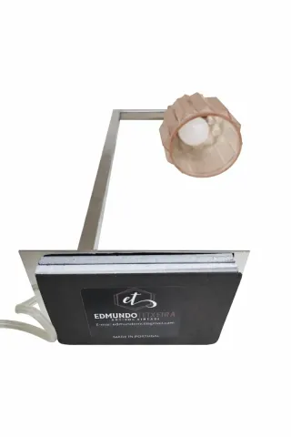 Candeeiro Arte Deco Rosa e Prata