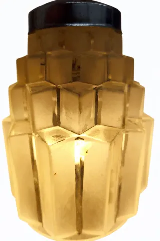 Candeeiro Arte Deco Rosa e Prata