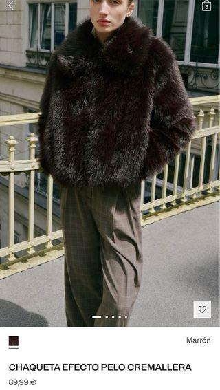 Chaqueta pelo Mango talla S nueva