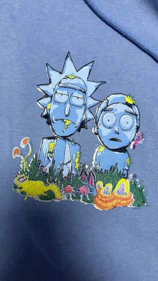 Sudadera Rick y Morty Azul unisex