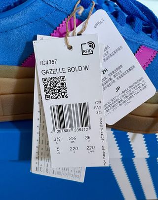 Adidas Gazelle Bold W Azul/Fucsia, Talla 36 Nuevas