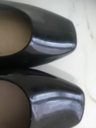 Zapatos tacon bajo negros  para mujer