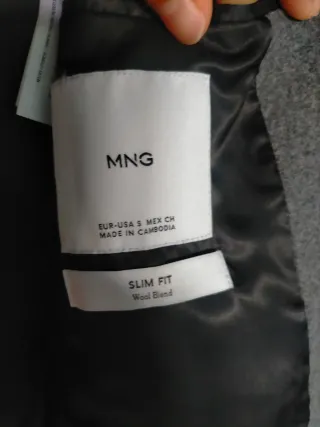 Cappotto Mango grigio da uomo