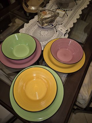 Set 3 piatti piani e 3 fondi