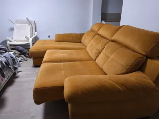 Chaiselongue tela amarillo