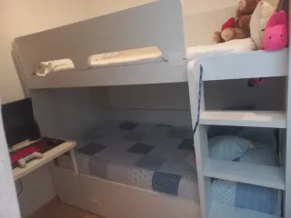 Litera madera con escritorio( recoger a domicilio)