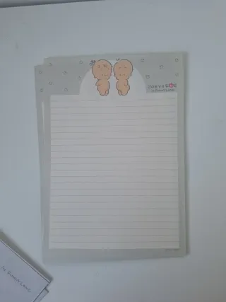 Lote Papel Cartas Vintage Corazones y Sellos