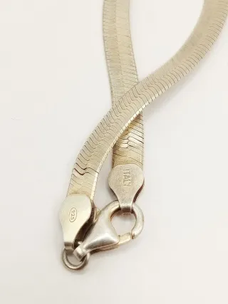 Collana uomo argento maglia serpente herringbone