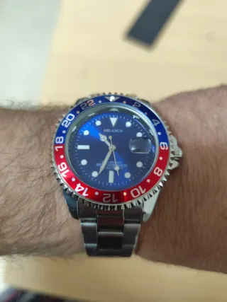 Reloj imitación rol.xAzul y Plateado