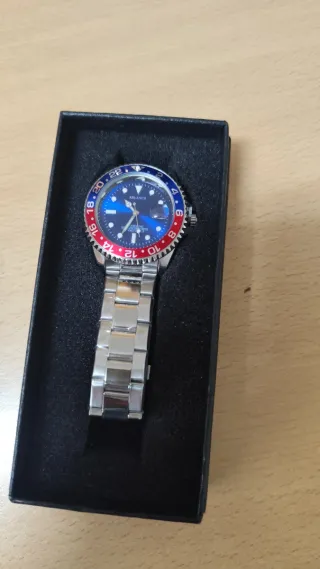 Reloj imitación rol.xAzul y Plateado