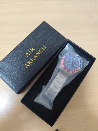 Reloj imitación rol.xAzul y Plateado