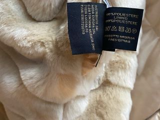 Chaquetón corto pelo beige reversible talla 42