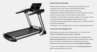 Cinta de correr inteligente Clover Fitness A8