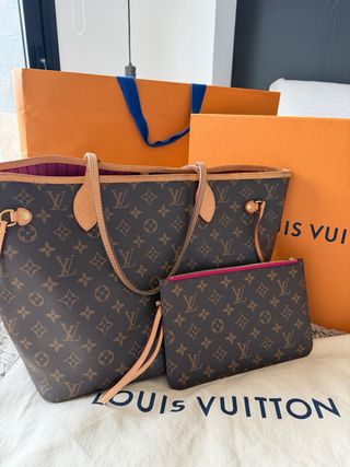 Bolso Louis Vuitton Neverfull MM Marrón/Rosa