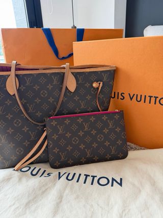 Bolso Louis Vuitton Neverfull MM Marrón/Rosa