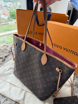 Bolso Louis Vuitton Neverfull MM Marrón/Rosa