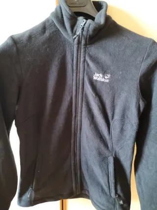 Giacca pile Jack Wolfskin nera donna