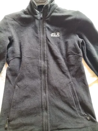 Giacca pile Jack Wolfskin nera donna