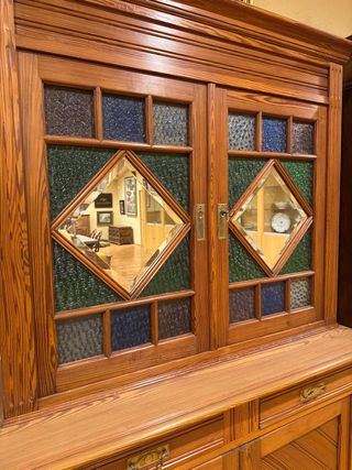 Alacena Modernista S. XIX Madera y Cristal