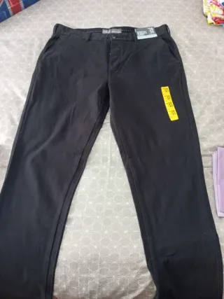 Pantalones Chino Negro Talla M