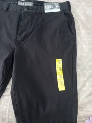 Pantalones Chino Negro Talla M