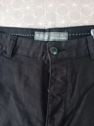 Pantalones Chino Negro Talla M