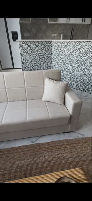 Sofá Cama Beige Nuevo