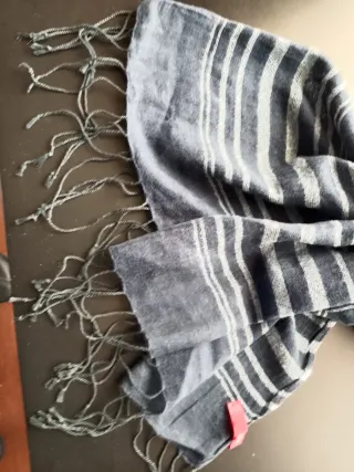 Sciarpa Esprit uomo righe bianche lunga 190cm