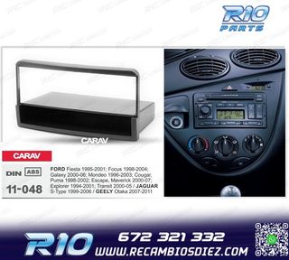 MARCO NEGRO RADIO 1-DIN PARA FORD FIESTA FOCUS GALAXY MONDEO