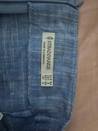 Falda pantalón azul Stradivarius