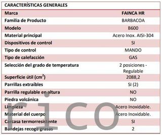 Barbacoa Gas Serie 500 - B600